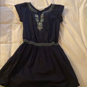 Navy gap embroidered dress